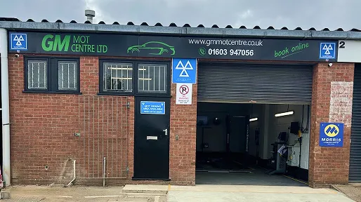 The exterior of GM MOT Centre in Norwich